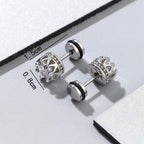 Crown Shaped Stud Earrings for Men — Stainless Steel