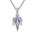Iced Out Angel Pendant — 925 Silver