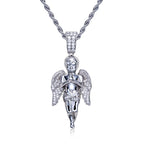 Iced Out Angel Pendant — 925 Silver