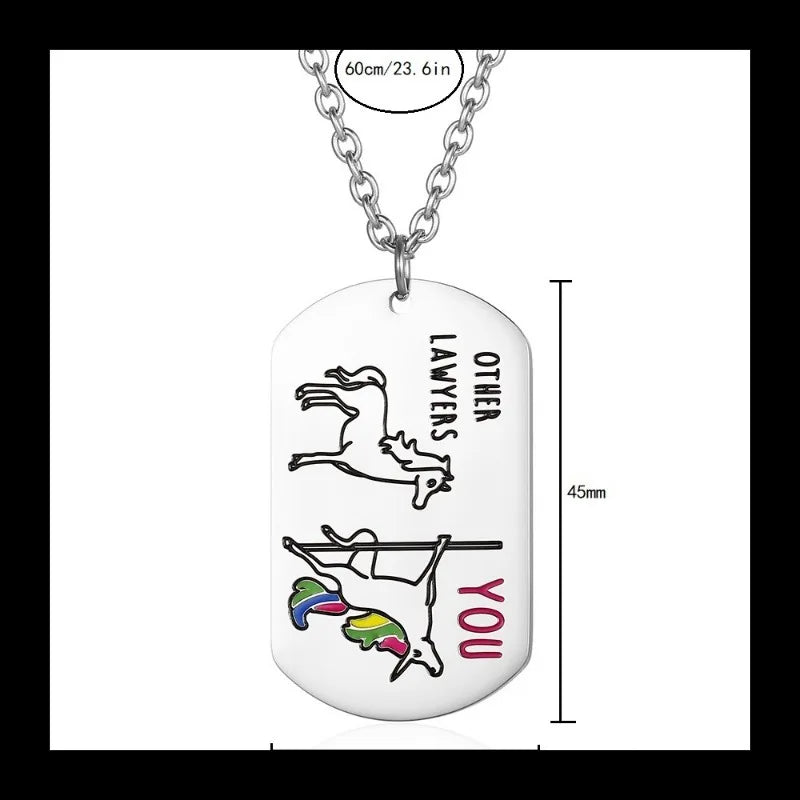 Military Brand Pendant Necklace — Stainless