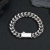Layered Necklace Cuban Stainless Steel 12MM