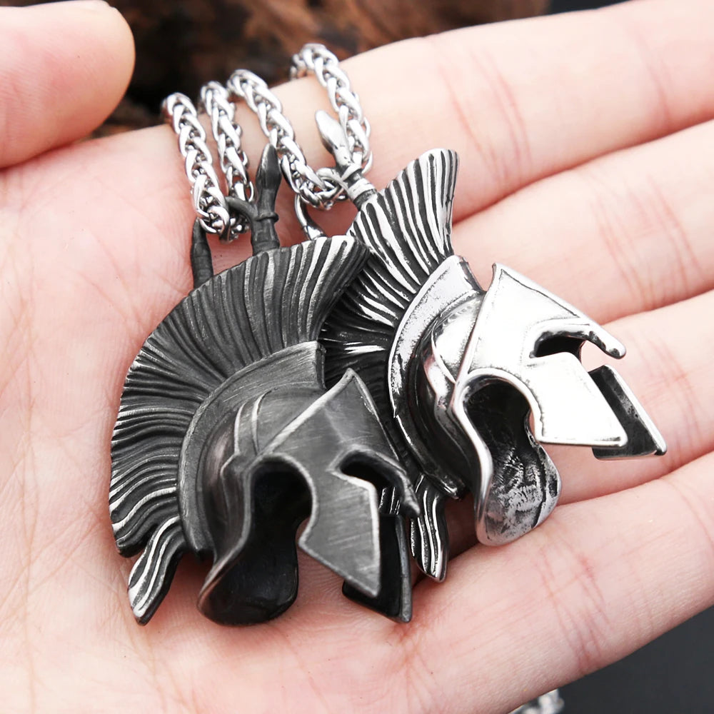 Spartan Warrior Pendant — Stainless Steel