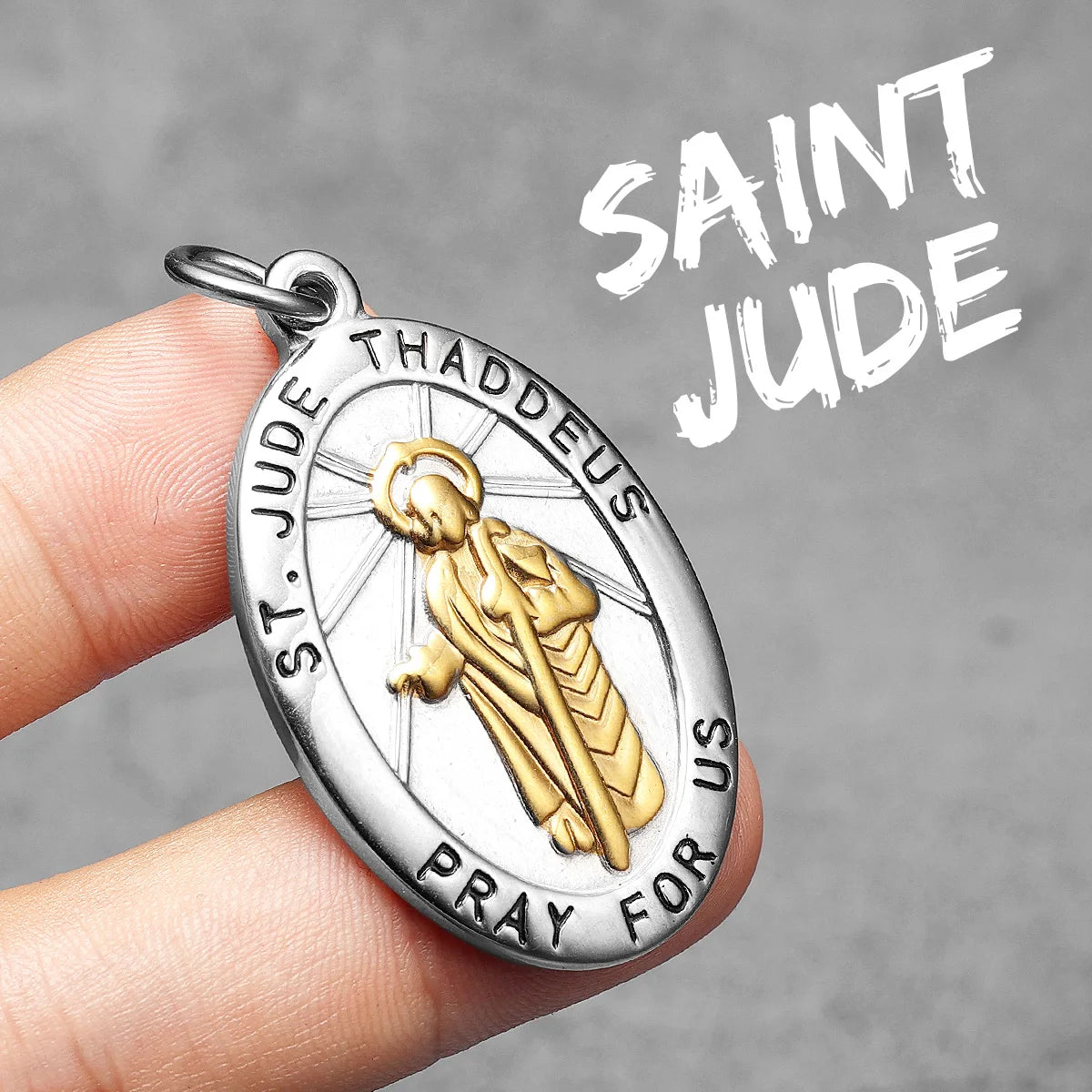 St. Jude Pendant Necklace Stainless Steel