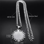 Archangel Amulet Pendant Necklace — Stainless Steel
