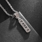 Zircon Long Pendant Necklace — Zinc Alloy