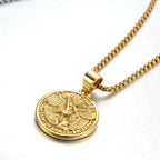ST.MICHAEL Necklace 316L Stainless Steel Jewelry Angel Saint Men Women Pendant