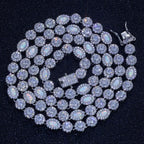 925 Silver VVS Moissanite Tennis Chain Necklace