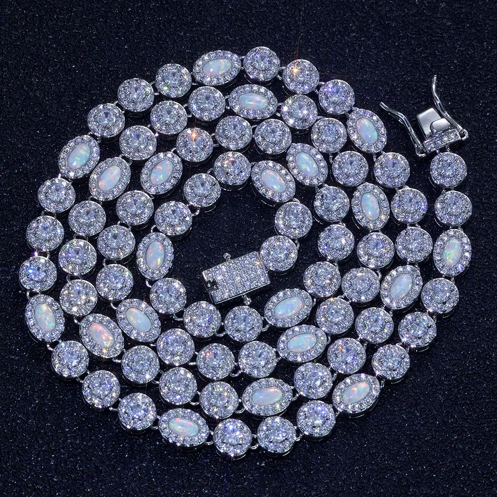 925 Silver VVS Moissanite Tennis Chain Necklace