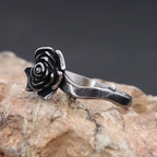 Black Rose Ring — Stainless Steel