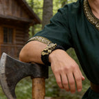 Never Fade Rock Viking Wolf Bracelet Men's handmade cord Wolf Bead Punk Bracelets Biker Jewelry
