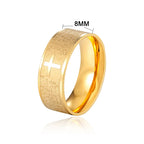 7mm Tone Spanish Golden The Holy Bible Prayer Cross Ring Stainless Steel Rings