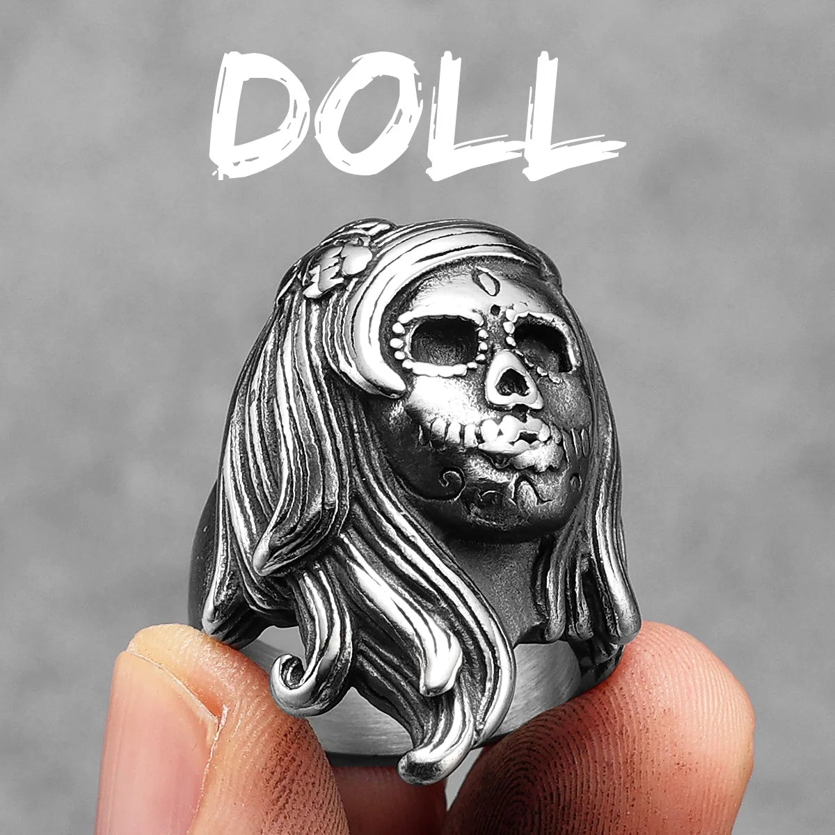 Skull Gothic Ring Stainless Steel