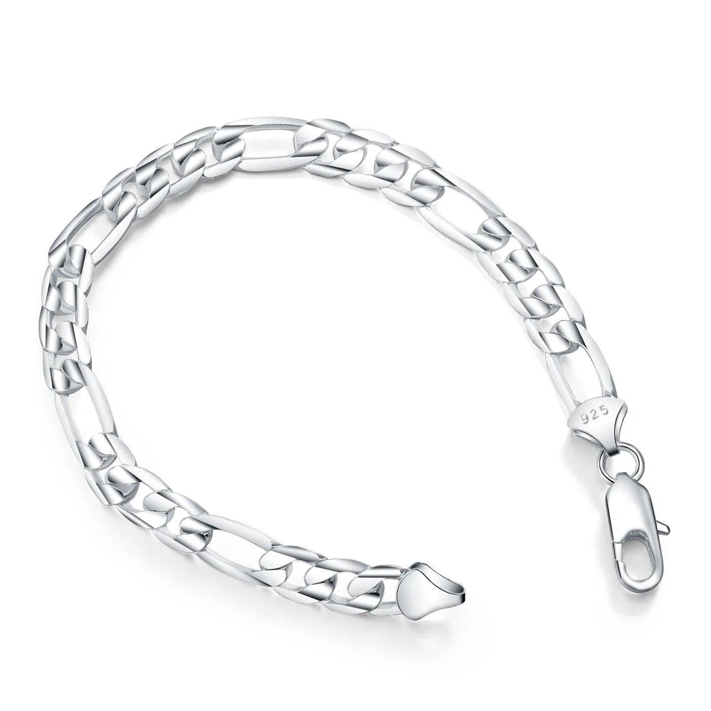 New 8 Inches 925 sterling silver Punk Figaro Chain Bracelet for Men Women Hip Hop Bracelet Party Fashion Jewelry Gifts wholesale