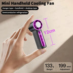 VUUV 2000mAh Portable Fan Rechargeable 5 Speed Mini Air Conditioner Small Fan Air Cooler with LED Digital Display