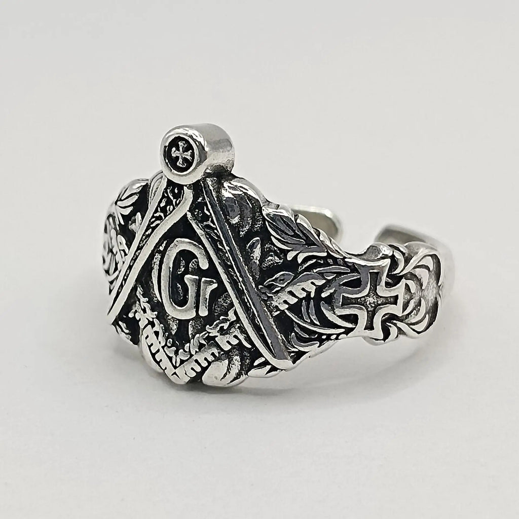 Freemason Templar Pattern Ring — Copper Alloy