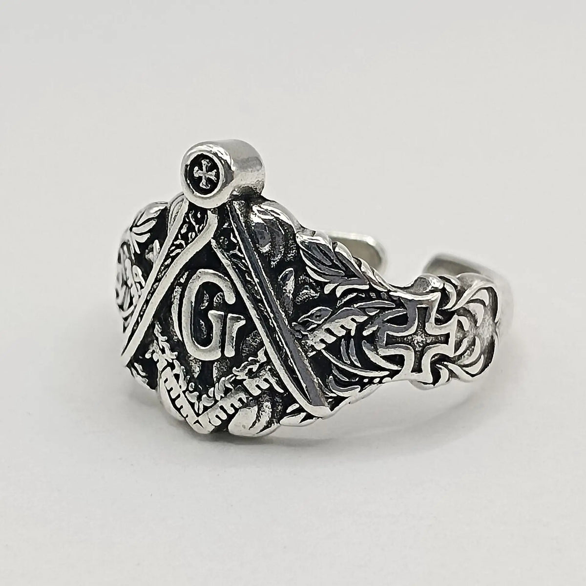 Freemason Templar Pattern Ring — Copper Alloy