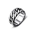 Simple Punk Link Chain Ring — Stainless Steel