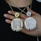 Iced Out Fear Nothing Lion Pendant — Two-Tone