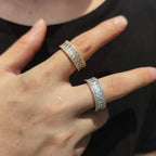 Iced Out Ring Stainless Steel 8MM CZ