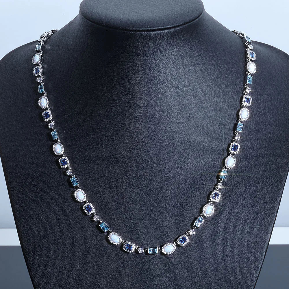 Gold Iced Out Chain Necklace Gemstone CZ 6MM