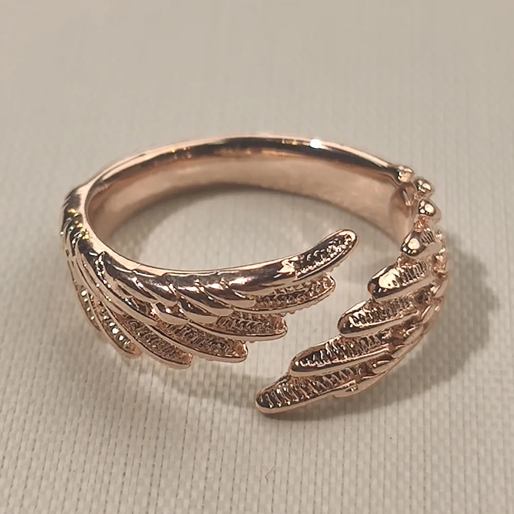 Retro Angel Demon Wings Open Ring for Women Couples Punk Gothic Adjustable Finger Jewelry Accessories Hip Hop Gifts