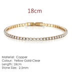 Fashion Multicolor Tennis Bracelet for Women 2.5/3/4/5mm Zirconia Charm Designer Tennis Chain Men Bracelet Wedding Jewelry KC128