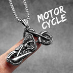 Rider Motorcycle Series Men Necklace Stainless Steel Pendant Chain New in Punk Rock For Women Fashion Jewelry Gifts