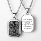 Archangel Michael Pendant Necklace Stainless Steel