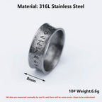 2024 New Creative Design Stainless Steel Viking  RUNE Ring Men Nordic Trinity Wedding Rings for gift Fashion Jewelry
