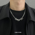 Trend Lock Necklace For Man Woman Hip Hop Titanium Steel OT Clavicle Chain Punk Jewelry Charm Unisex Accessories Wholesale