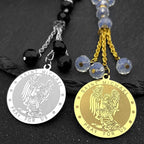 Archangel Michael Car Pendant — Silver-Tone Metal