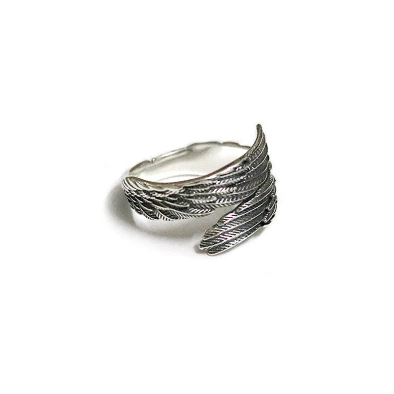 Retro Angel Demon Wings Open Ring for Women Couples Punk Gothic Adjustable Finger Jewelry Accessories Hip Hop Gifts
