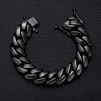 Hip Hop Black Color Stainless Steel Dense Cuban Miami Link Chain Necklaces for Men Bling Rapper jewelry Drop Shipping