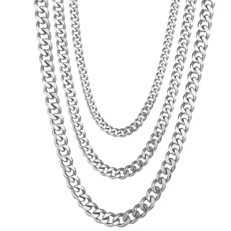 Cuban Link Chain Necklace 3.5-7mm — Gold