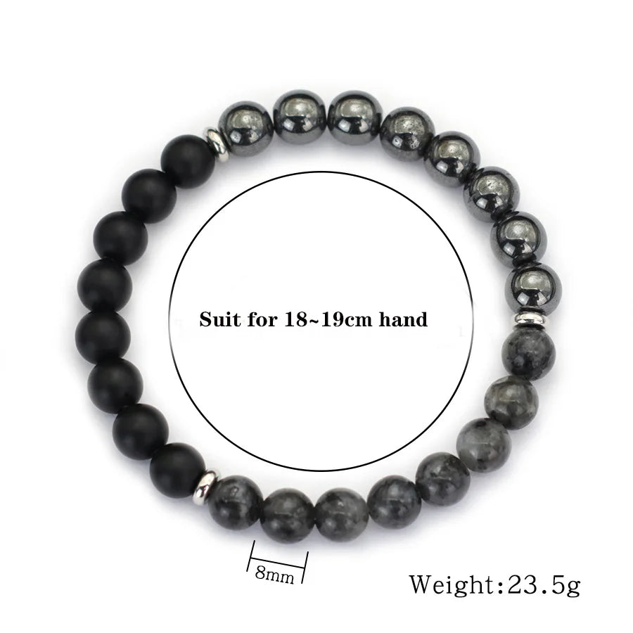 New Fashion Men Tiger Eyes Lava Hematite Stone Spiritual Healing Bracelet Yoga Meditation 8mm Strand Braclet Pulseras