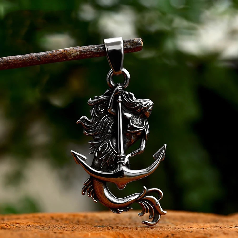 Vintage Nordic Viking Owl Pendant Necklace For Men 316L Stainless Steel Punk Biker Animal Necklaces Fashion Charm