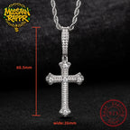 Iced Out Cross Pendant — 925 Silver