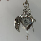 Original Hollow Heart Pocket Watch Chain keychain Design Steampunk Clock Vintage Necklace Pendant Jewelry Watch Men