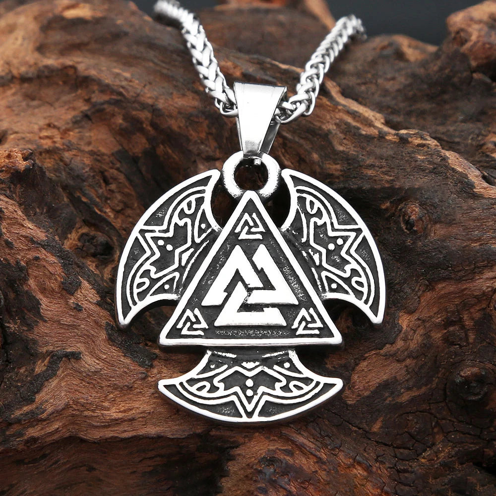 Valknut Steel Pendant Vikings Triangle Celtic