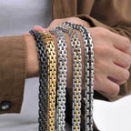 Two-Tone Statement Bracelet — Stainless Steel