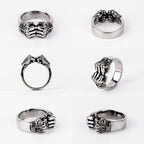 316L Stainless Steel Angry Fist Power Man Men Rings Punk Rock Hip Hop Creativity Personality for Male Boy Fashion