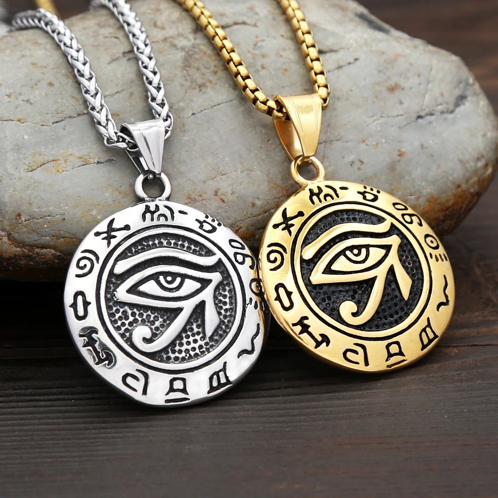 Egyptian Eye of Horus Pendant — Stainless