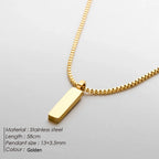 Men's stainless steel jewelry golden pendant Cuban chain necklace waterproof and non fading quality jewelry sold directly