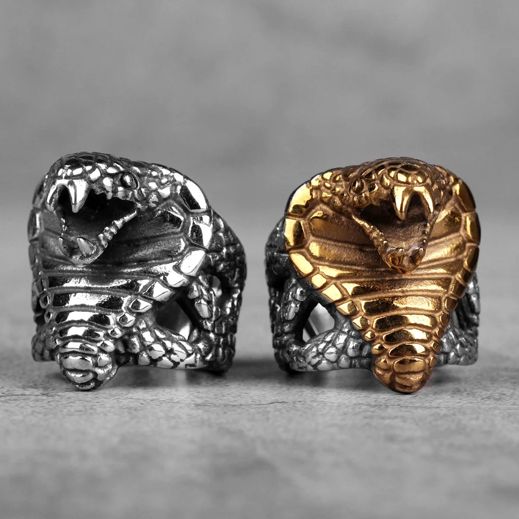 Cobra Snake Ring — Stainless Steel