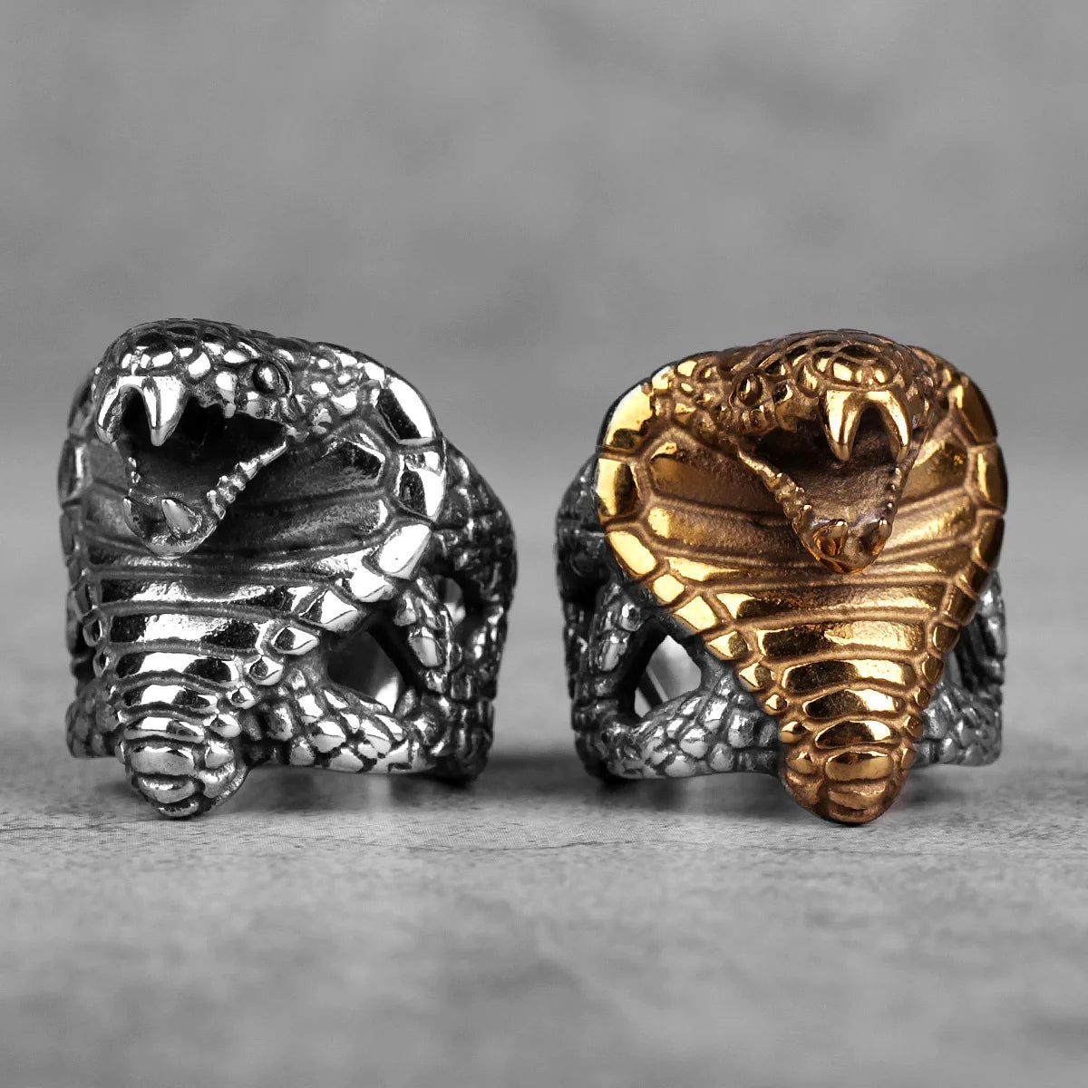 Cobra Snake Ring — Stainless Steel