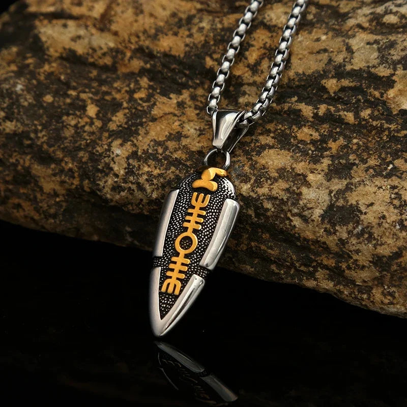Viking Spear Stainless Steel Pendant Necklace
