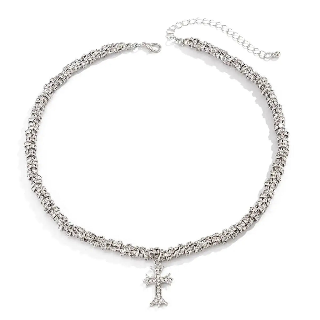 Irregular Jesus Cross Pendant — Silver