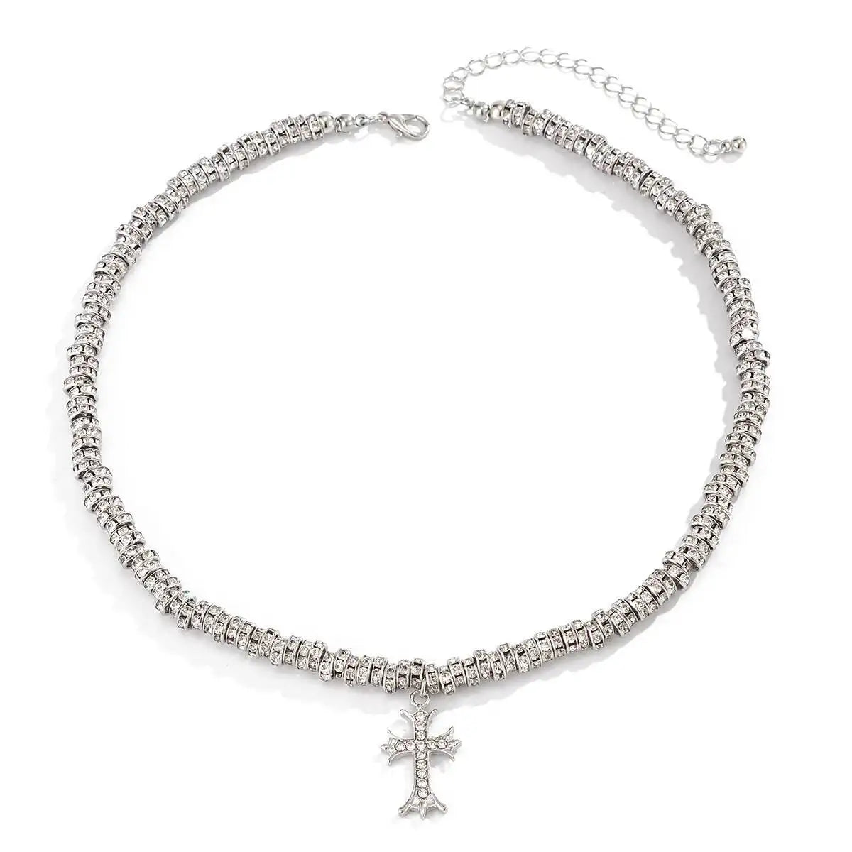 Irregular Jesus Cross Pendant — Silver