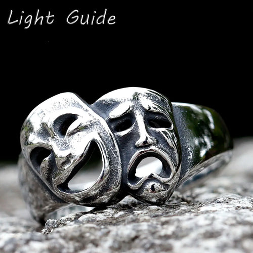 2023 New 316L Stainlesss Steel Cry and Smile Ring For Man Women Good Polished Couple Gift Fashion Jewelry for gift free