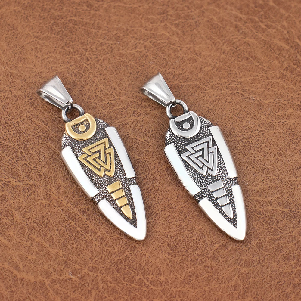 Odin Rune Viking Stainless Steel Pendant Necklace